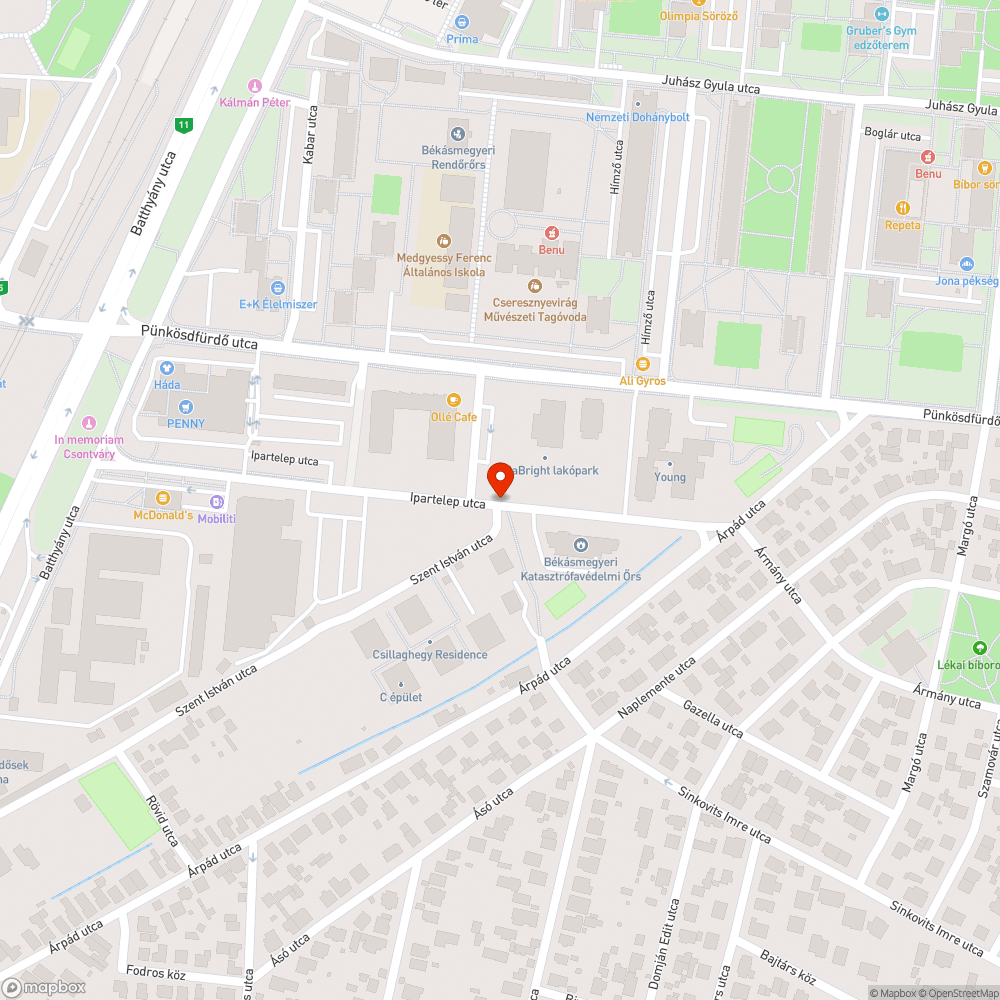 Két kosár szemét bejelentés helye