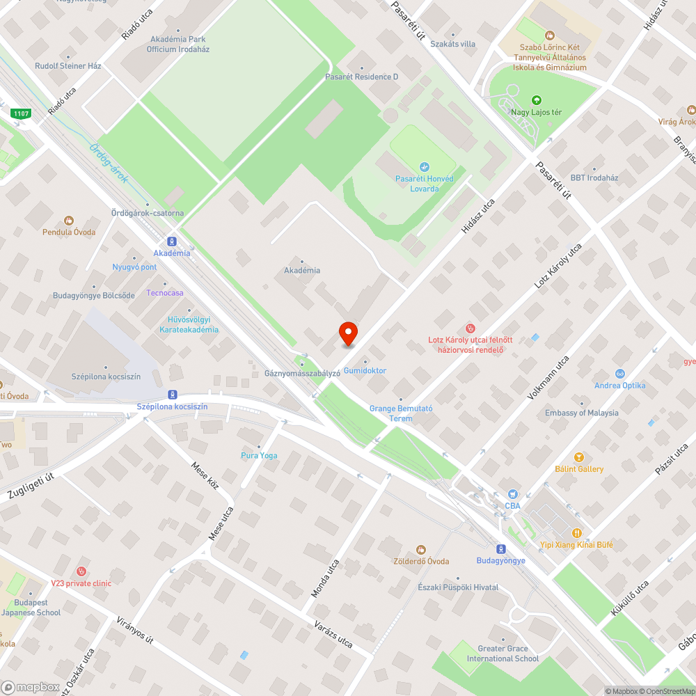 Elhagyott rendszám nélküli Renault a Hidász utcában bejelentés helye