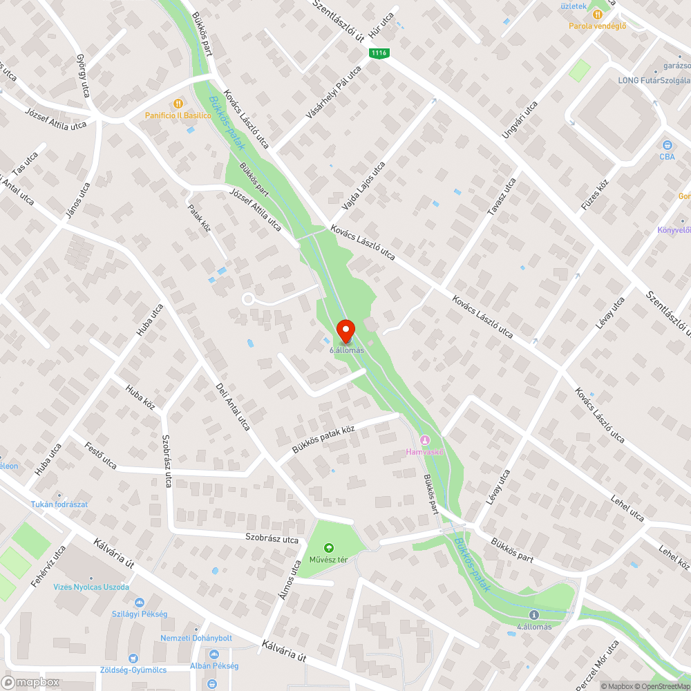 Bükköspart 74/1 ingatlanon található vizforrás átfolyója bejelentés helye