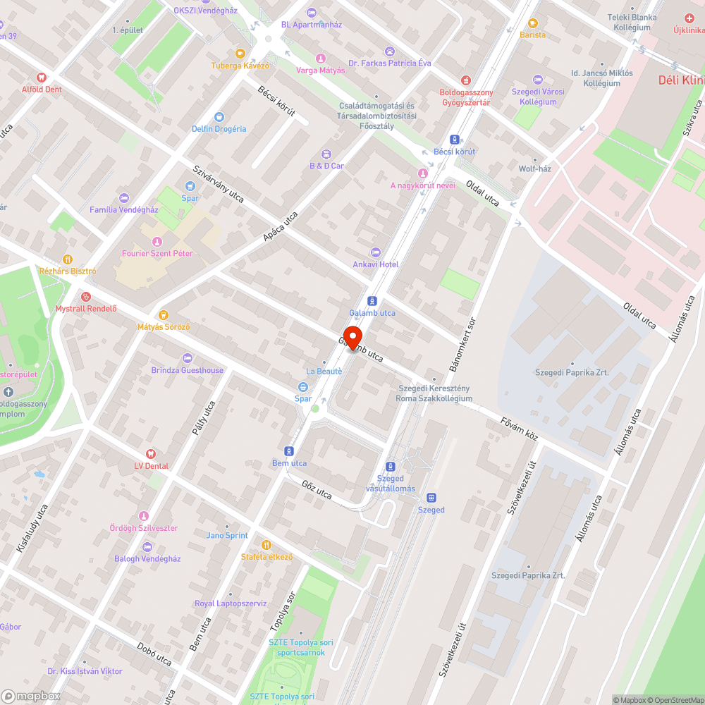 Hiányzó fényterelő bejelentés helye