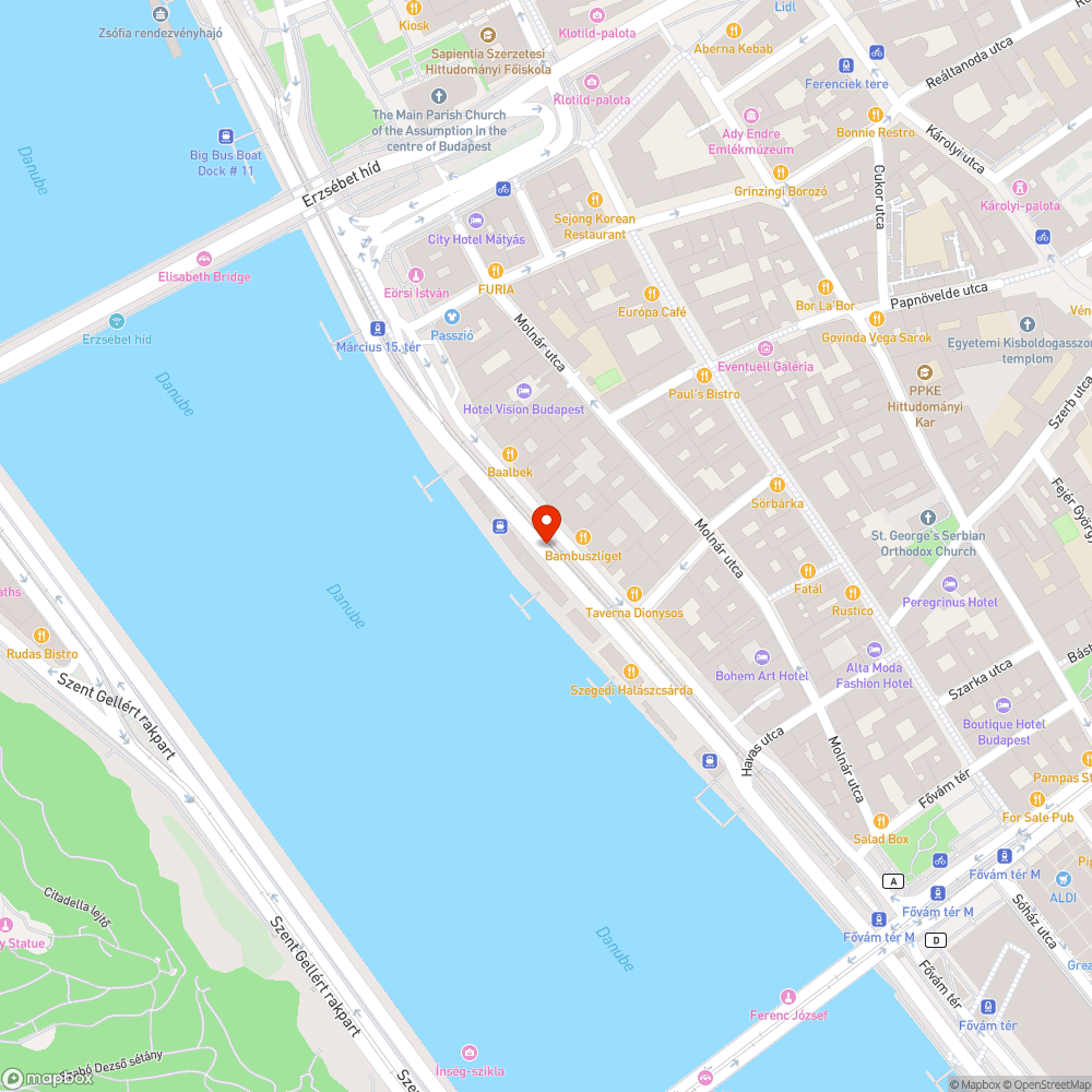 Pesti alsó rakpart bejelentés helye