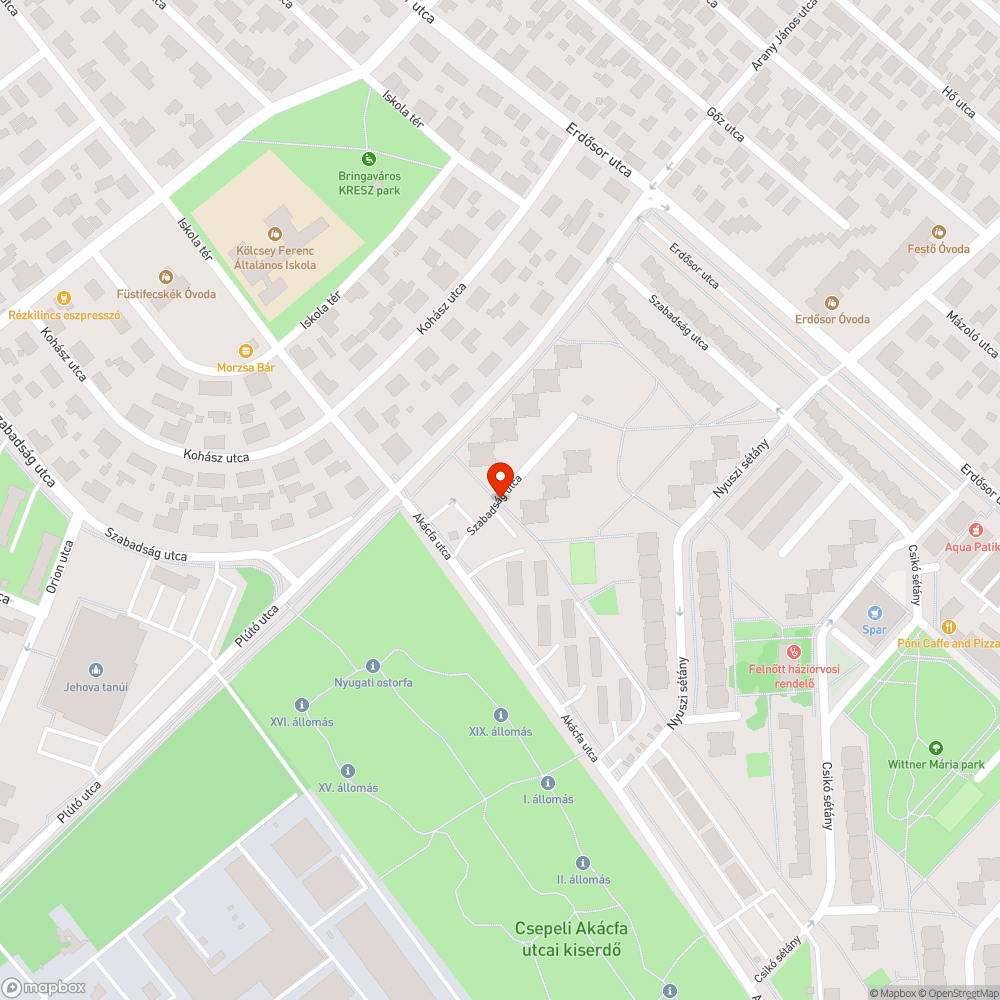 Poller a járdán bejelentés helye