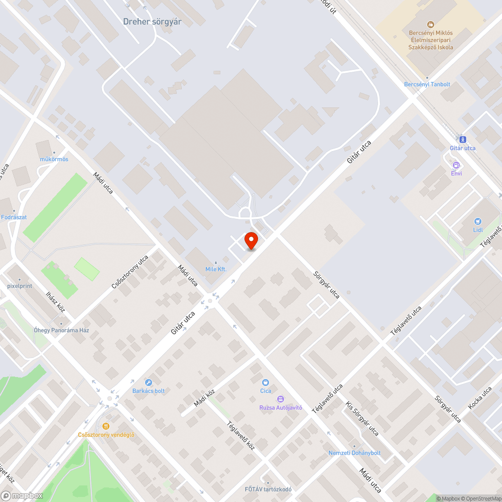 Megsüllyedt, beszakadt bejelentés helye