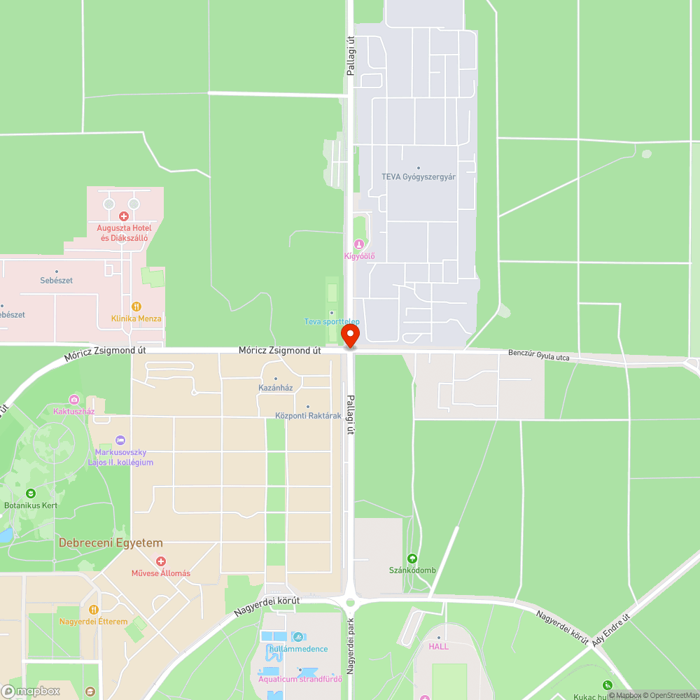 Új kerékpárút szakasz - átkelő nélkül (Pallagi út / Móricz Zs. út) bejelentés helye