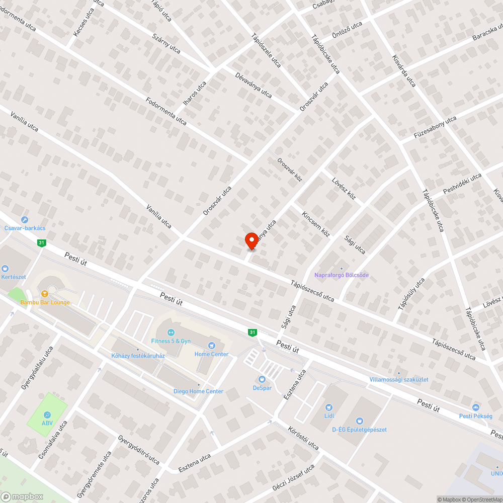 Tápiószecső bejelentés helye