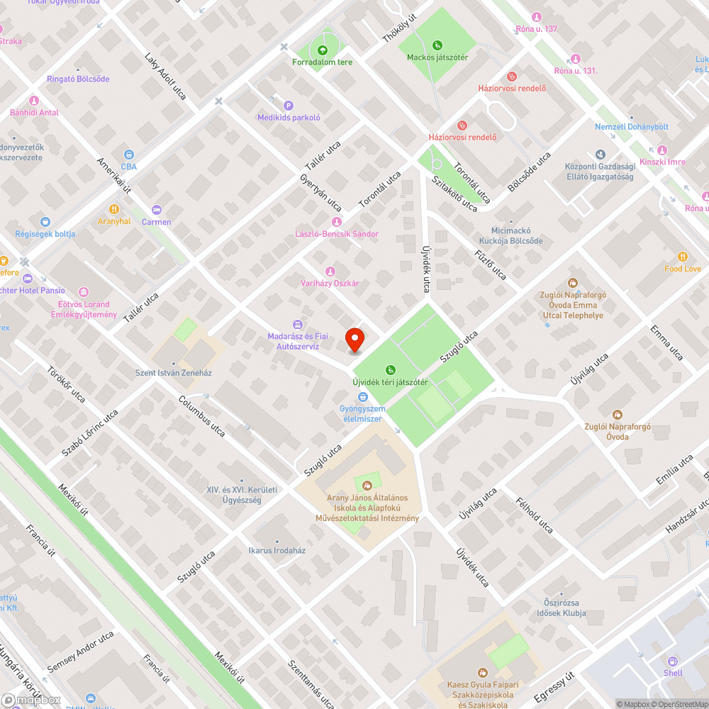 Új Zuglói parkolóhely felfestés vs. Gyalogos átkelés bejelentés helye