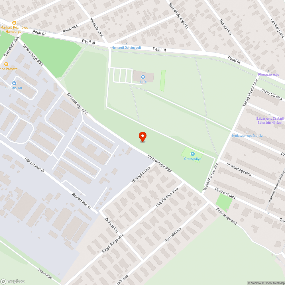 Strázsahegyi dülő bejelentés helye