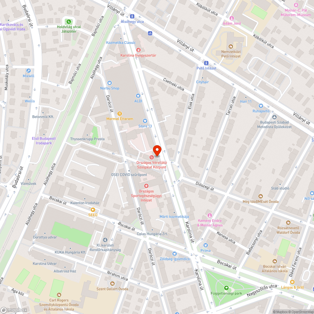 Zászlók kihelyezése - Országos Vérellátó bejelentés helye