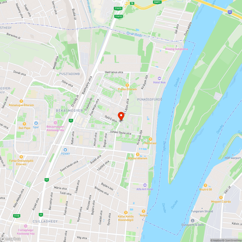 Megdőlt tábla bejelentés helye