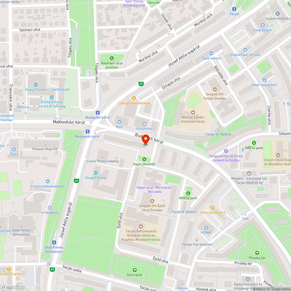 Kátyú a csatornafedél körül - Budapesti krt. 30/a. bejelentés helye