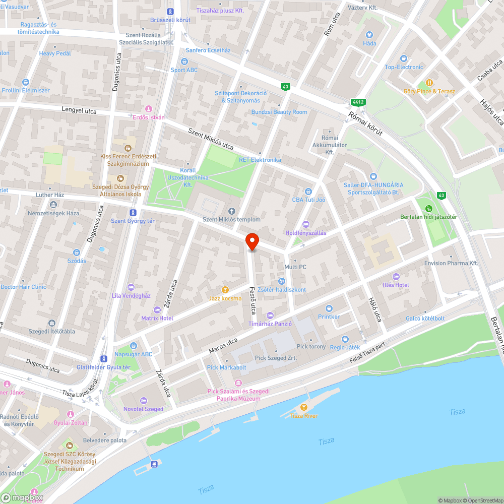 Kivágott fa - Munkácsy utca és Festő utca bejelentés helye