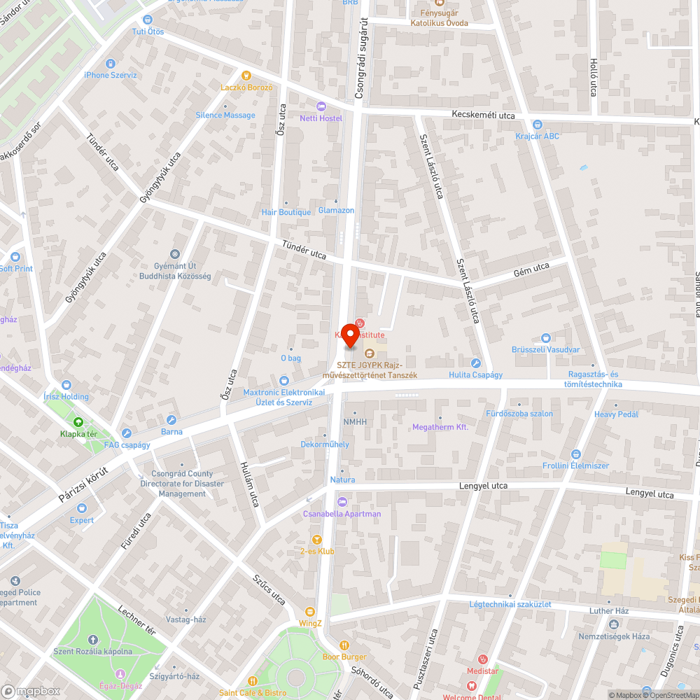 Hiányzó szemetes gyűjtőedény - Csongrádi sgt. 17. bejelentés helye