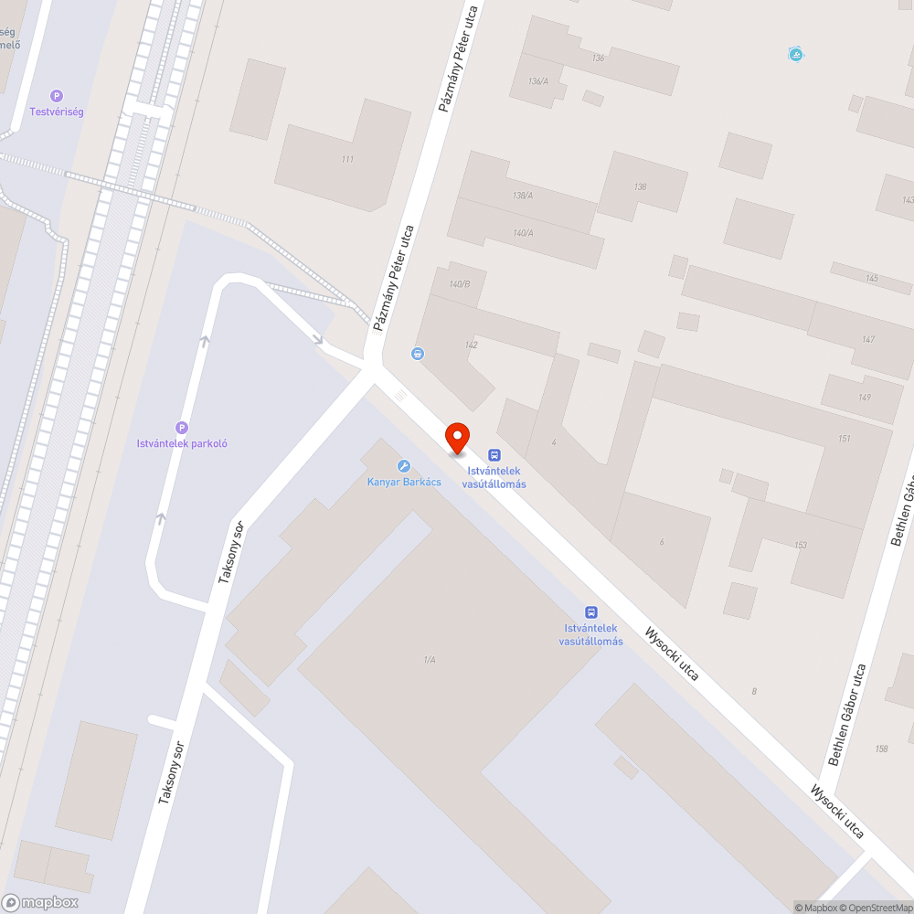 Esőbeálló bejelentés helye