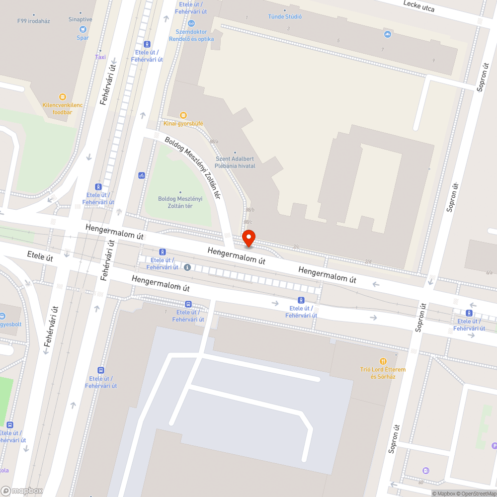 Lekopott kerékpáros nyom bejelentés helye