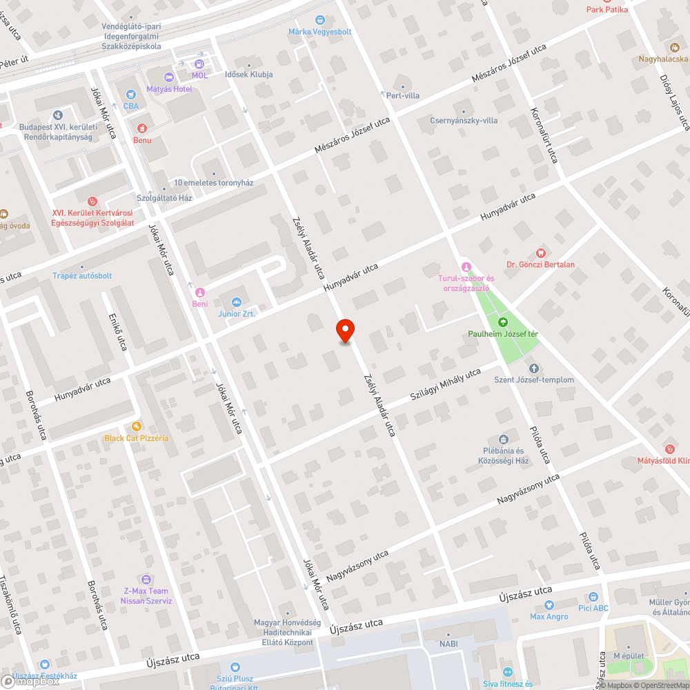 Hiányzó fák bejelentés helye