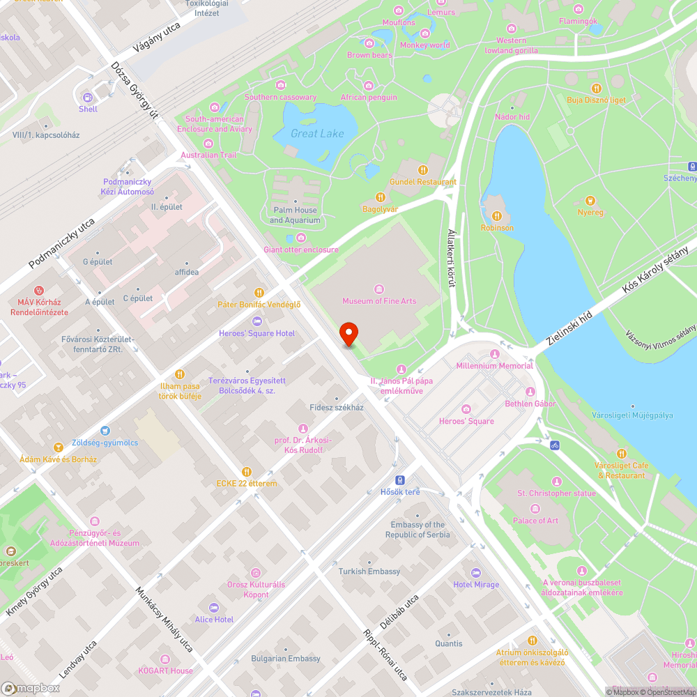 Törött pad bejelentés helye