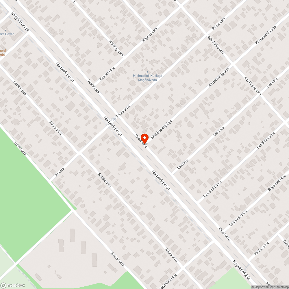 Megálló esővíz bejelentés helye