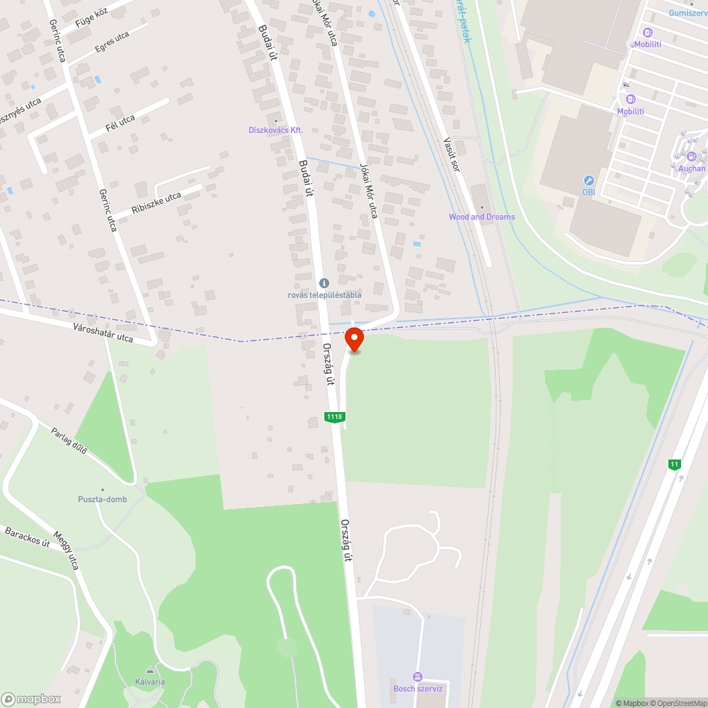 Földgázhálózati eszköz kidöntvve bejelentés helye