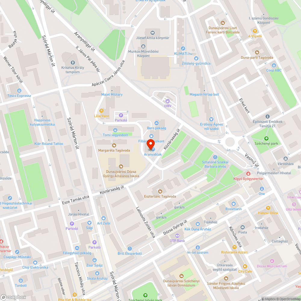 "autóút" a zöldterületen, járdán bejelentés helye