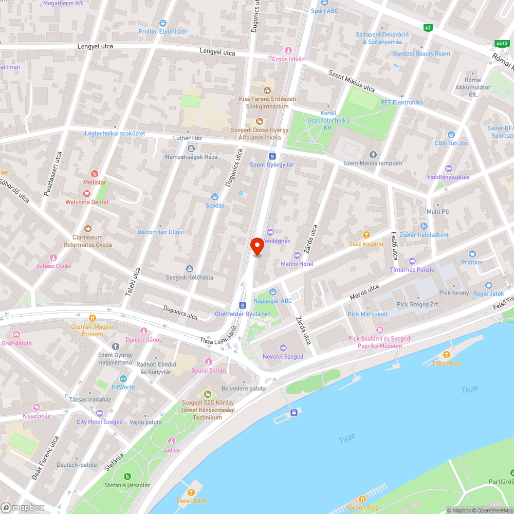 Eldugult lefolyó - József A. sgt. 5. bejelentés helye