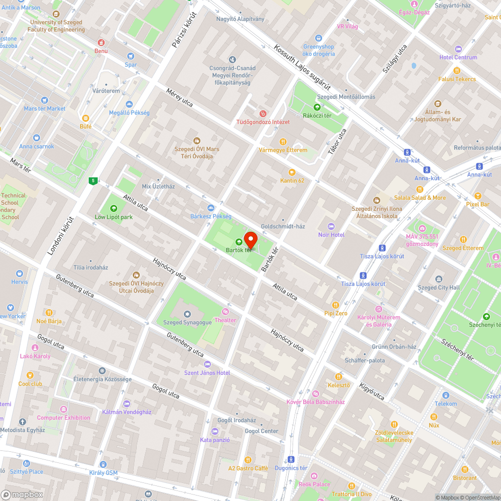 Hámló festésű, vizköves ivókút - Bartók tér közepe bejelentés helye