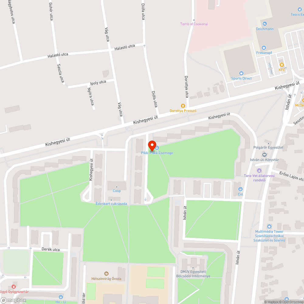 Szemét a parkban bejelentés helye