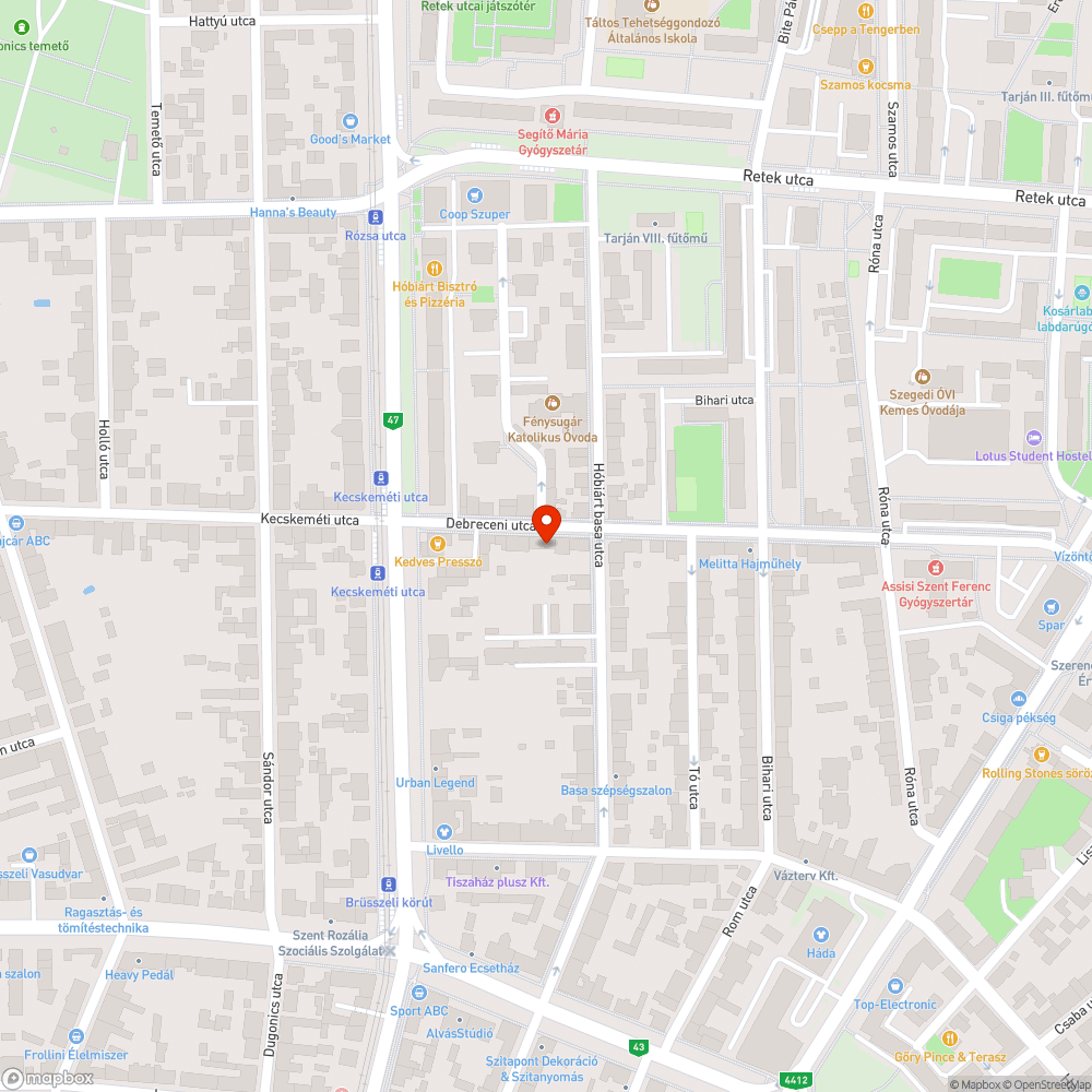 Kidőlt fa - Debreceni utca 26. bejelentés helye