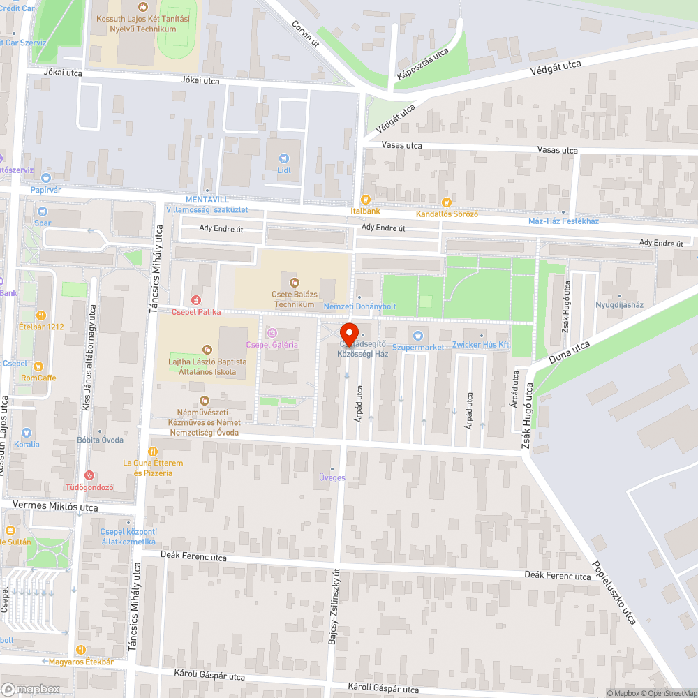 Zsákutca mögött gyalog- és kerékpáros övezet bejelentés helye