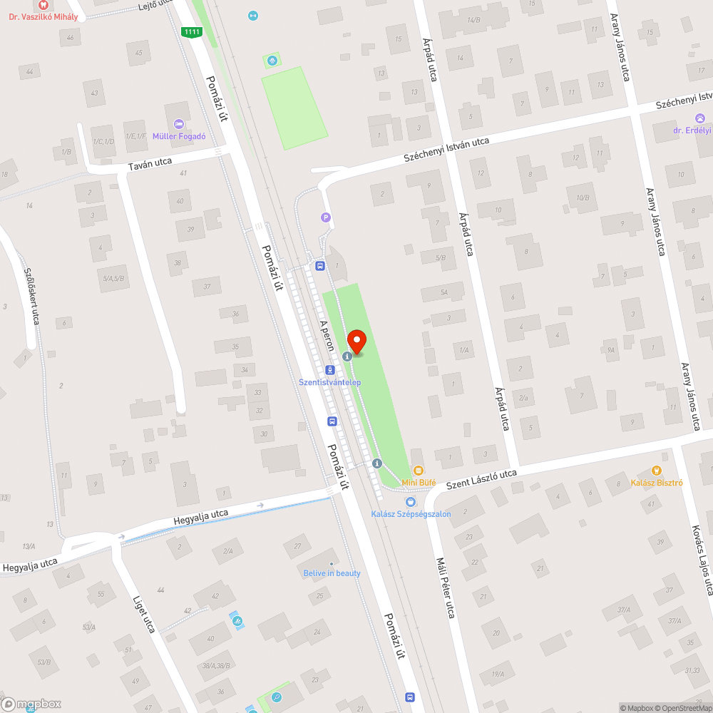 Graffitis pad bejelentés helye