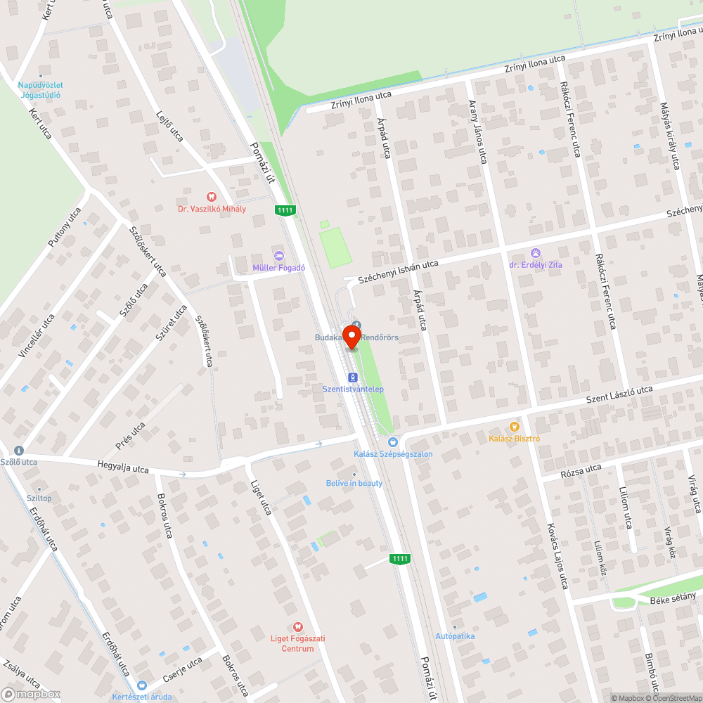 Esőbeálló hiánya bejelentés helye