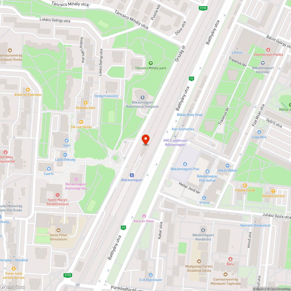 Graffiti bejelentés helye