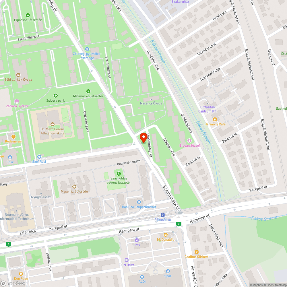 Kidőlt fa bejelentés helye