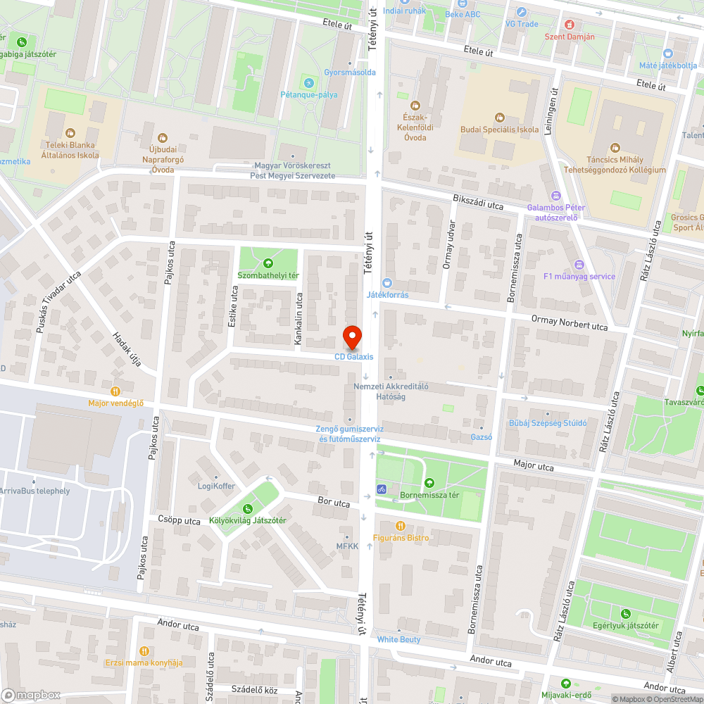 Levágott bokrok a járdán bejelentés helye