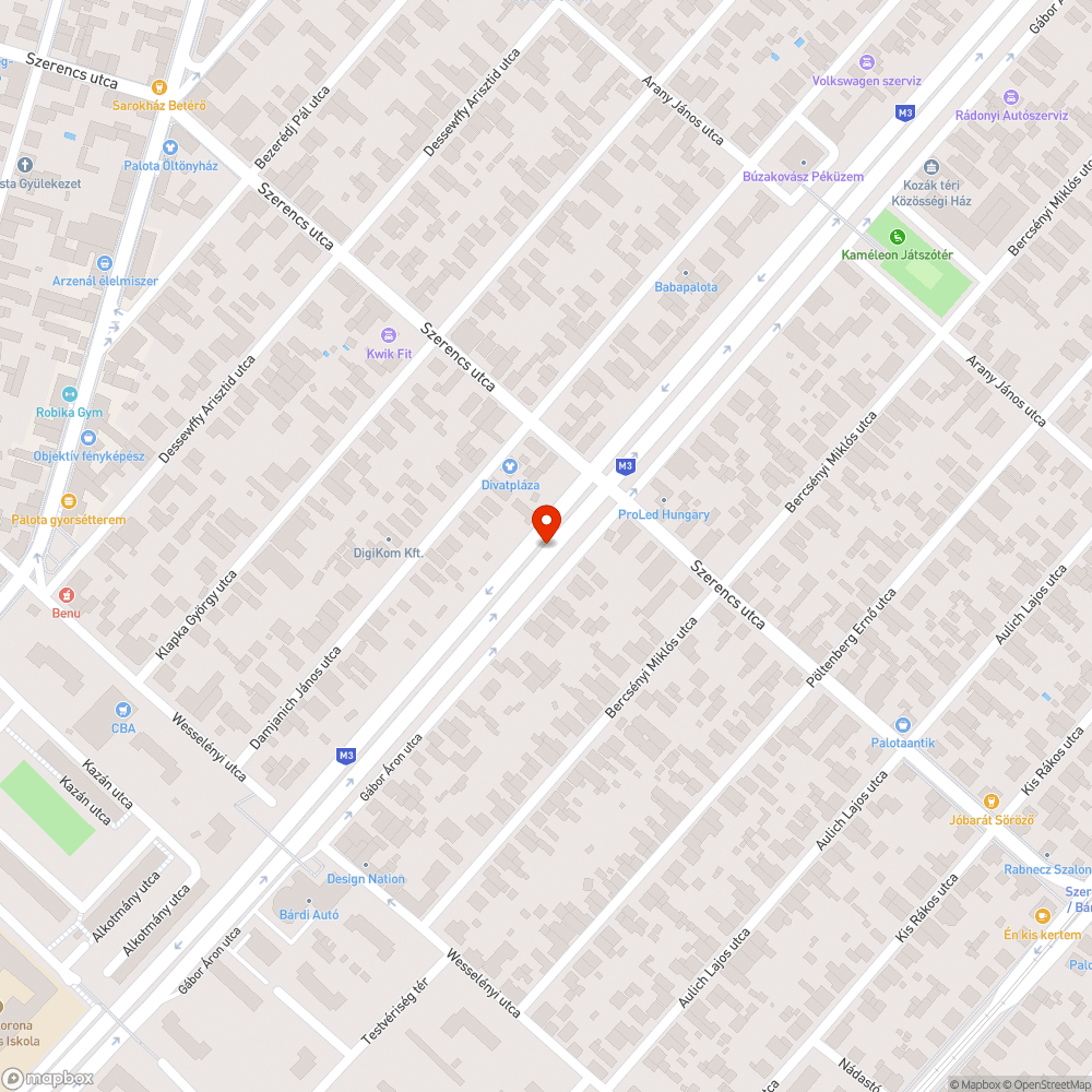 Kiégett lámpa bejelentés helye