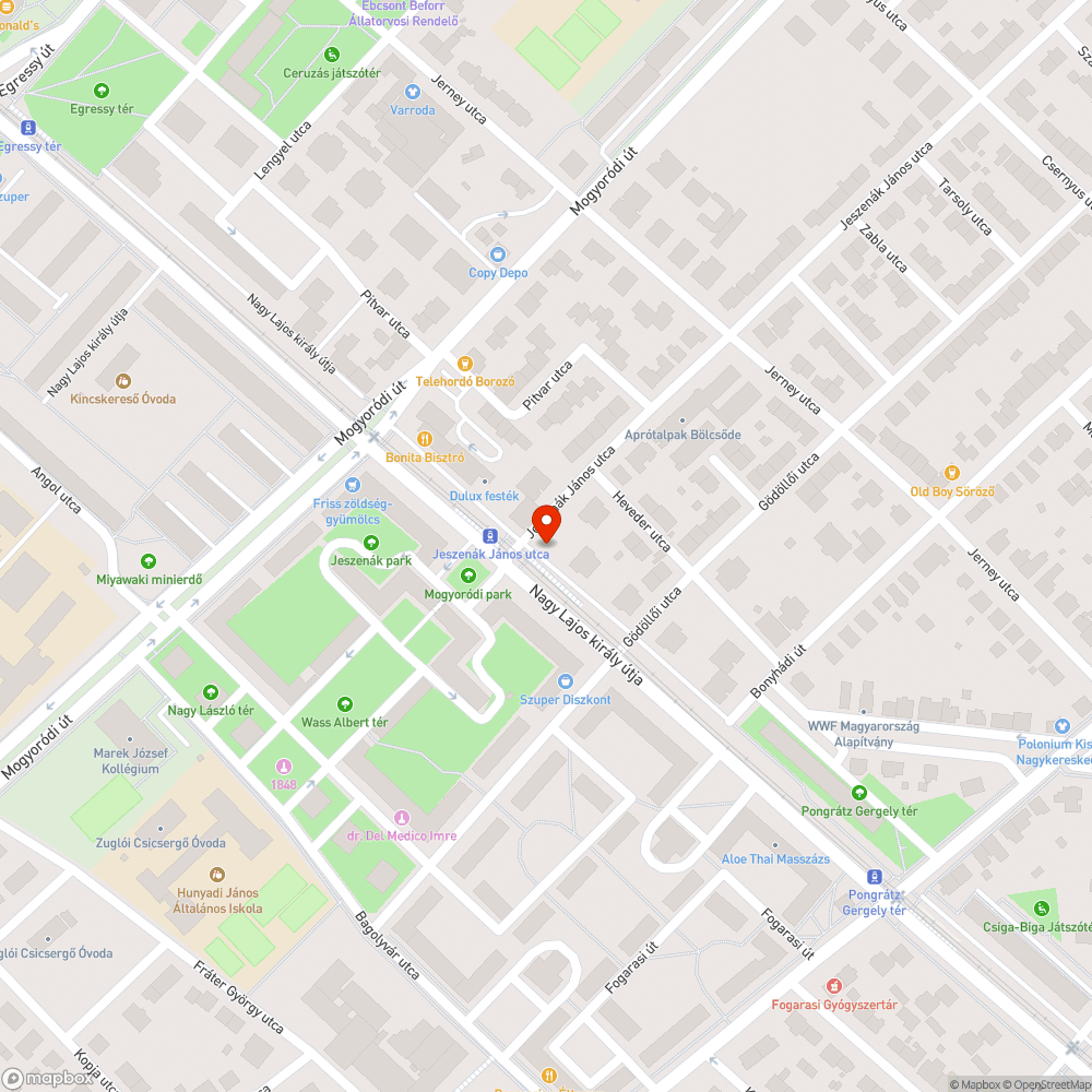 Kiégett lámpa bejelentés helye