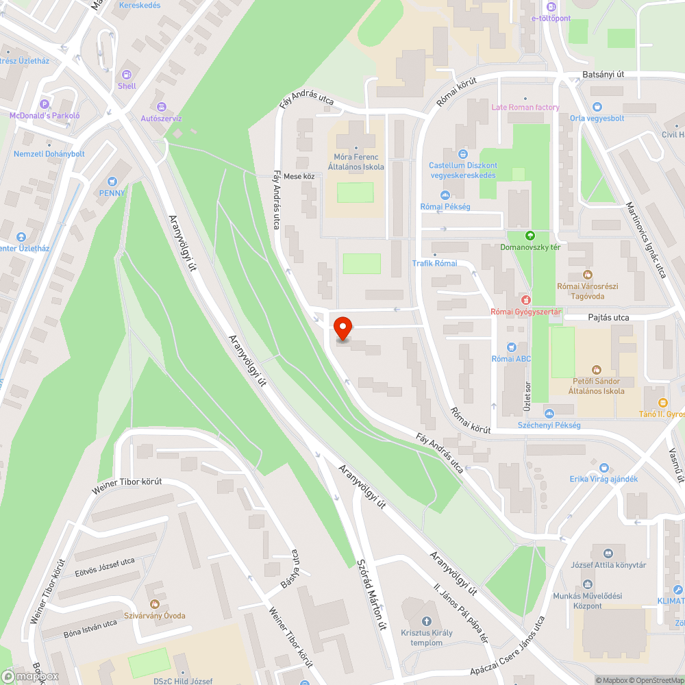 nyitott oszlopajtó bejelentés helye