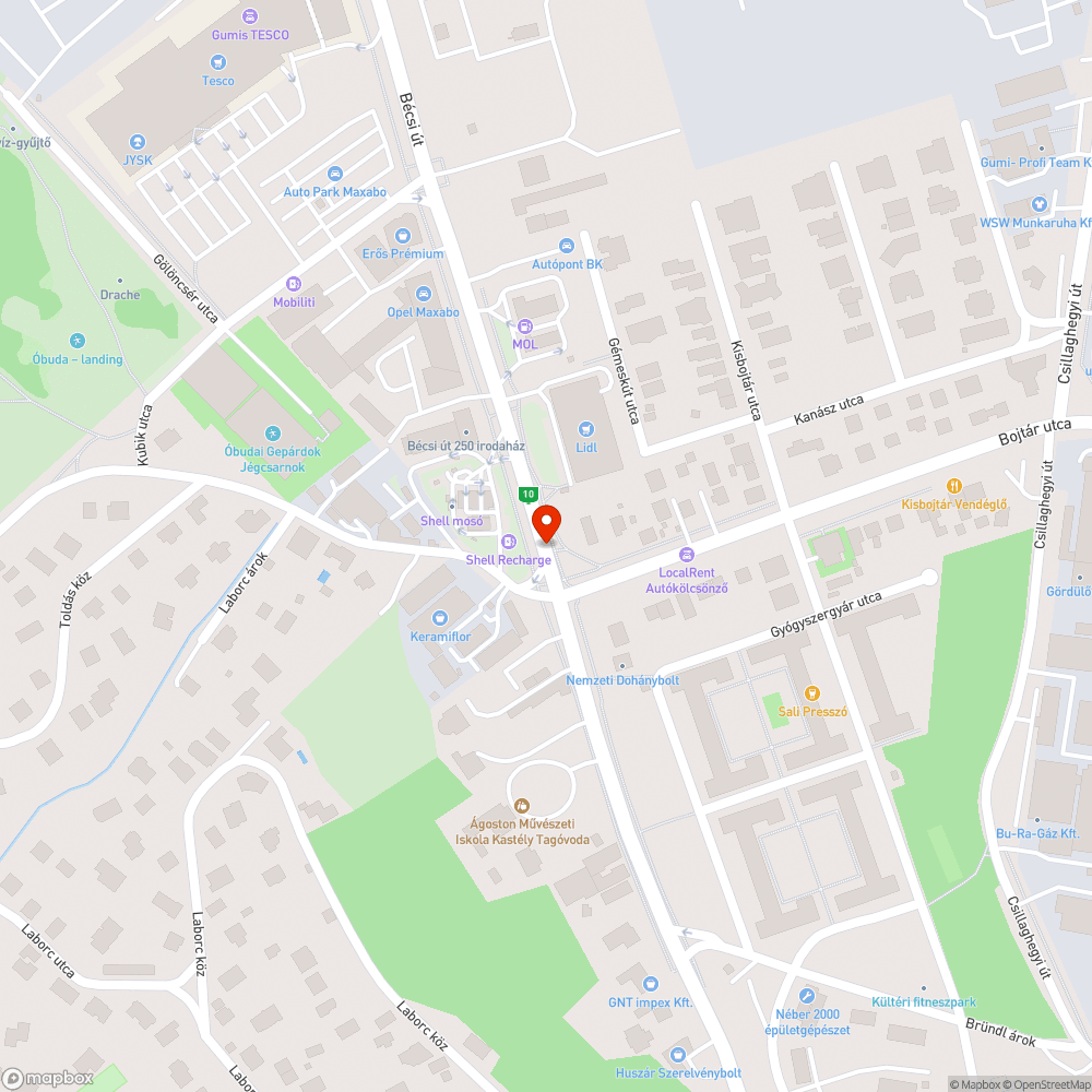 Megsüllyedt útszakasz bejelentés helye