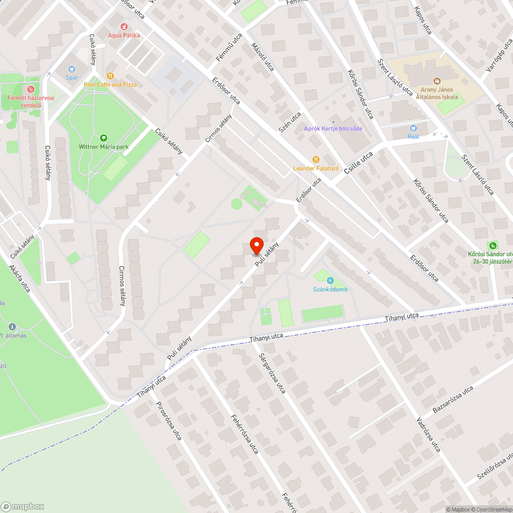 Parkolásgátló bejelentés helye