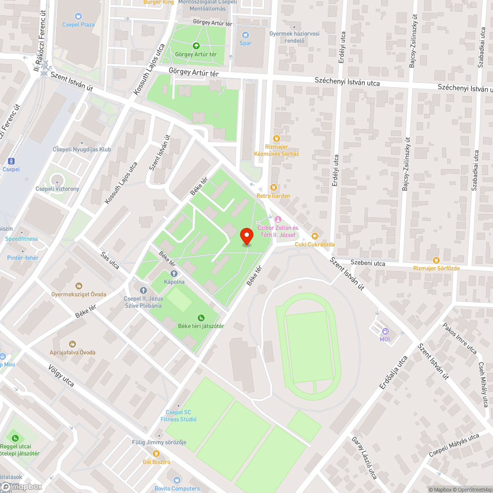 felbontott járda bejelentés helye