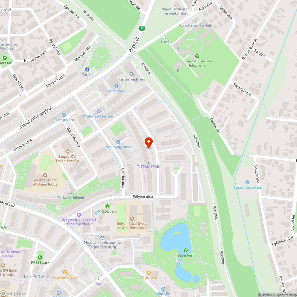 Illegális szemét bejelentés helye