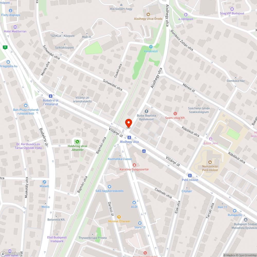 Megdőlt és elfordult jelzőlámpa bejelentés helye