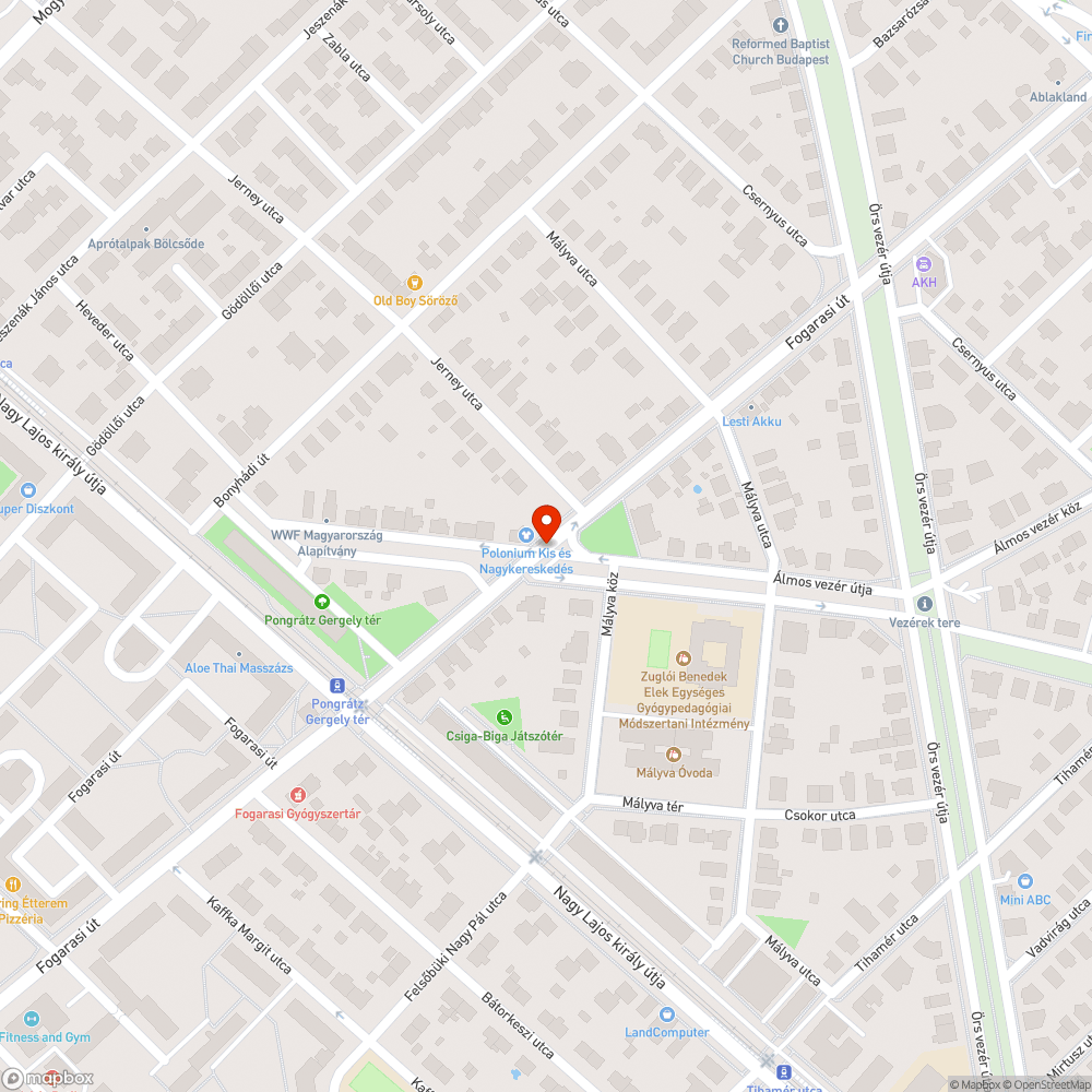 Elhagyott roncsautó bejelentés helye