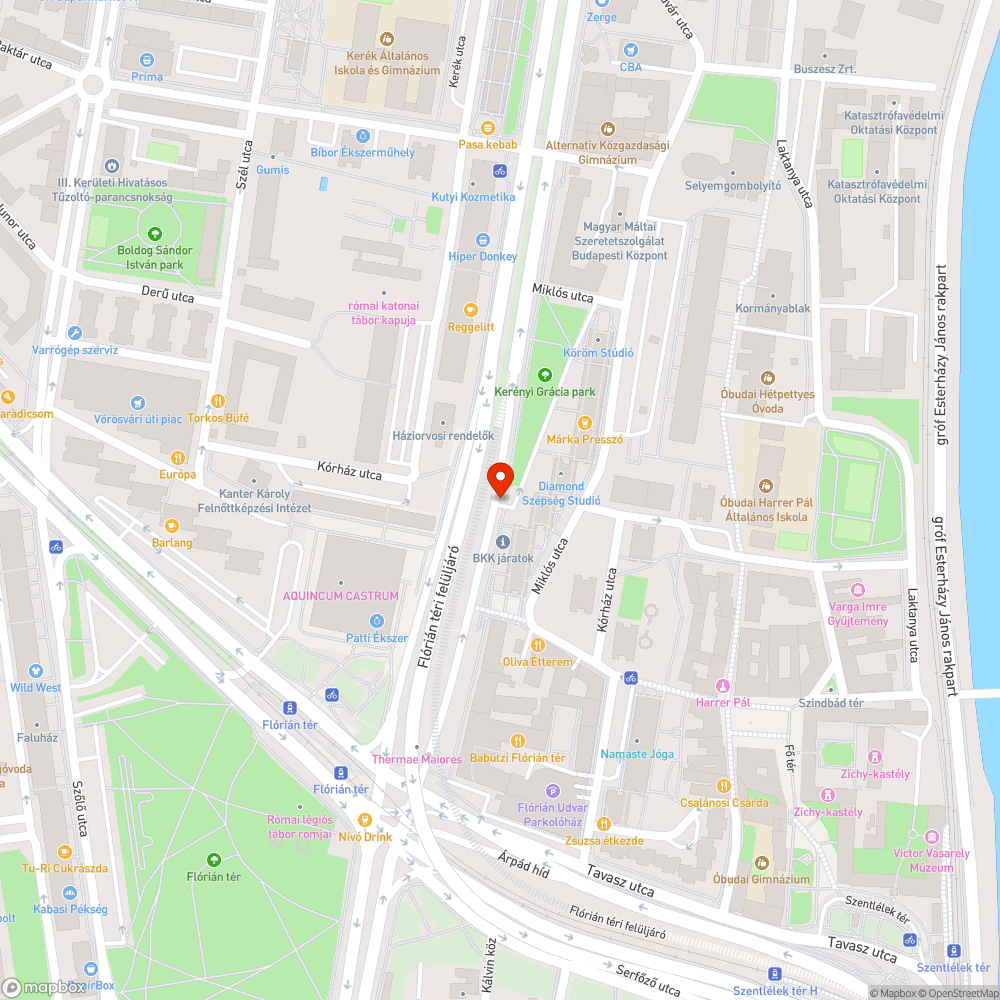 Koszos megálló bejelentés helye