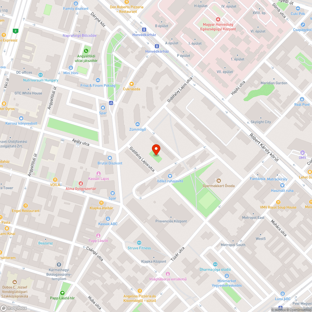 Kiszakadt mászóka a Gidófalvy Játszótéren bejelentés helye