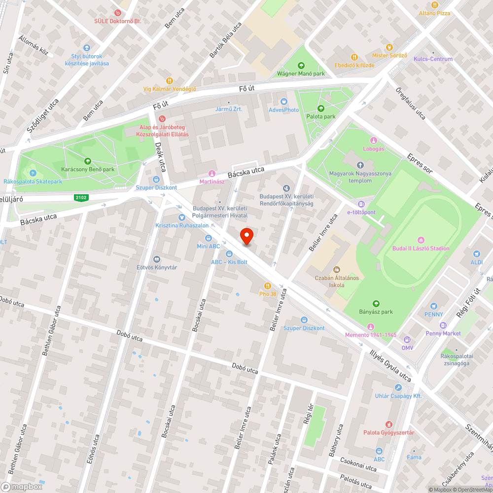 Kátyús út bejelentés helye