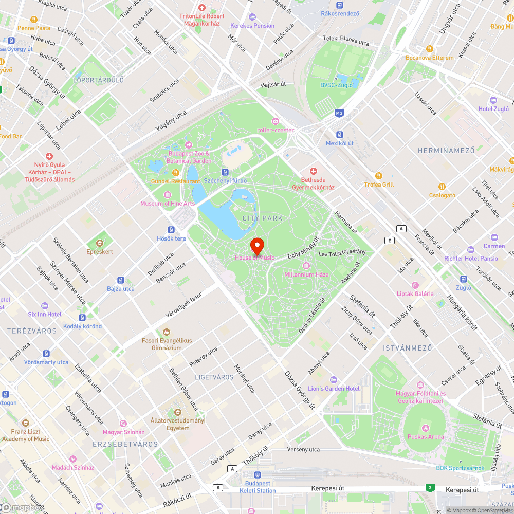 Varosligeti parkolás bejelentés helye