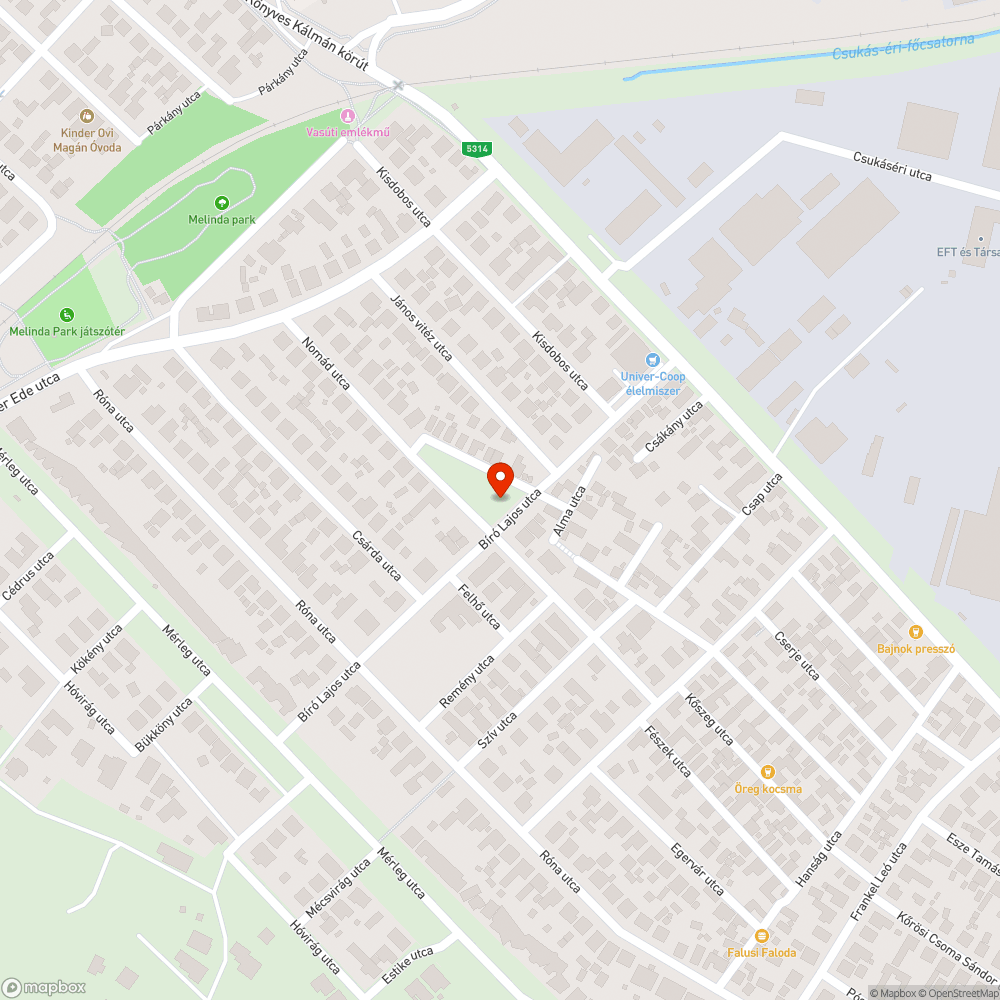 Nem működő közvilágítási lámpa bejelentés helye