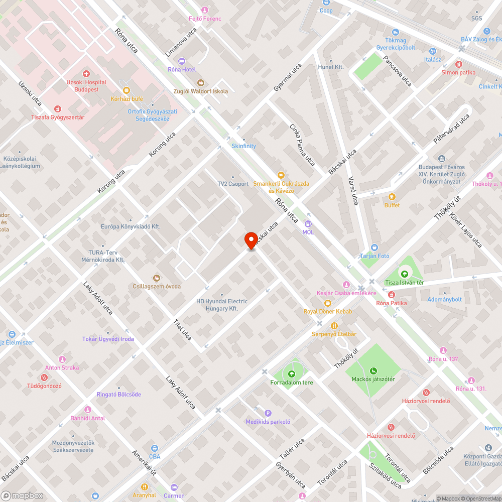 Kiszáradt fa bejelentés helye