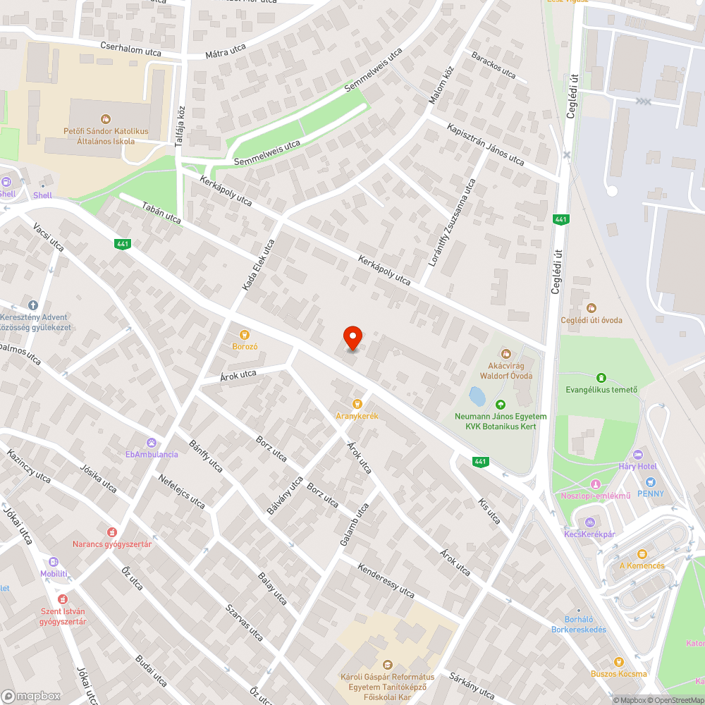 Beszakadt alámosott járda bejelentés helye