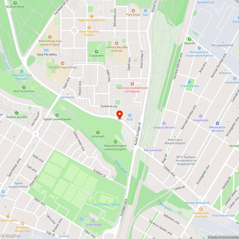 Nyitott kuka bejelentés helye